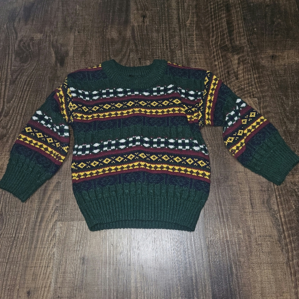 Vintage Architect Fair Isle Striped Sweater